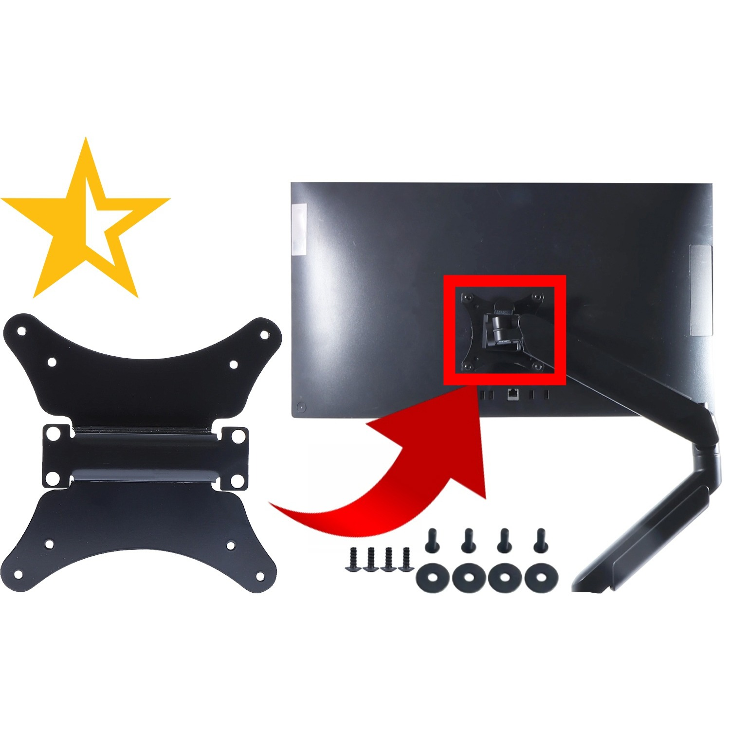 Desk Setup Monitor Arm - VESA Mount Adapter for Lenovo IdeaCentre