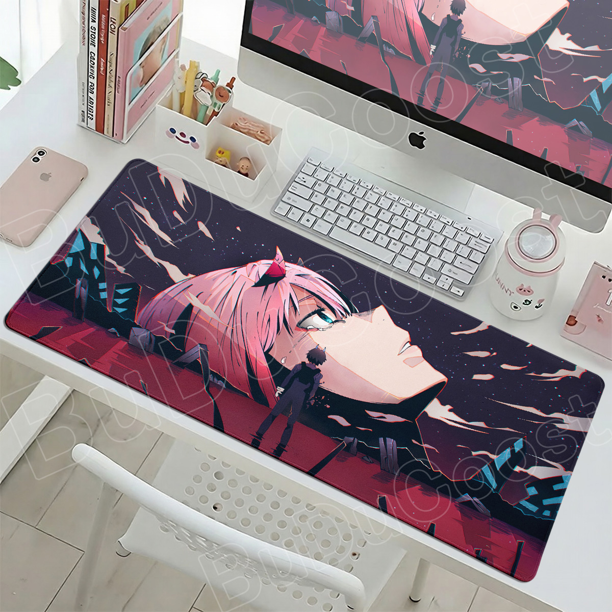 Kawaii Zero Two Pc Gamer Mouse - Desk Setup Two Laptops avis et prix