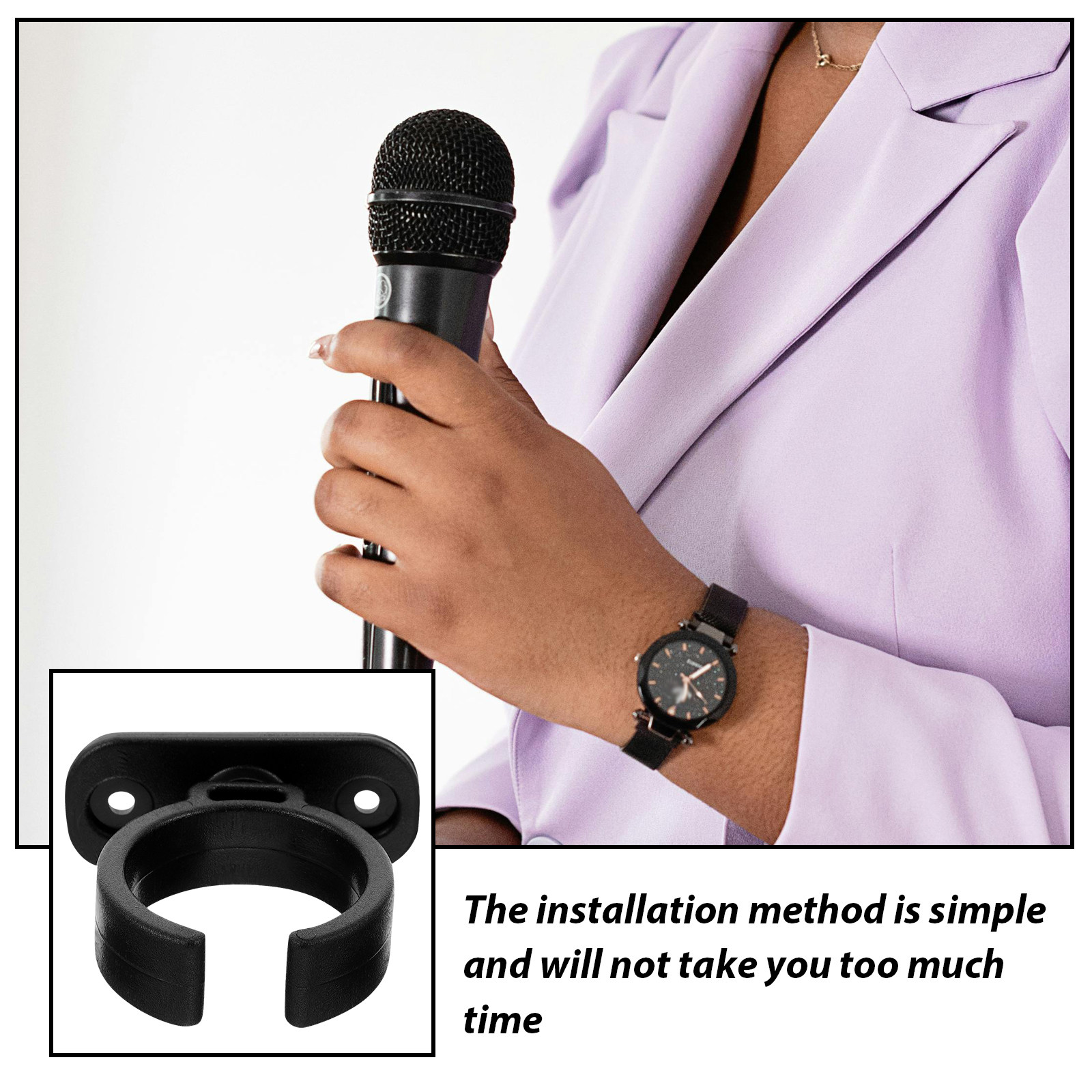 6Pcs Microphone Clamp Plastic  - Desk Setup With Mic avis et prix