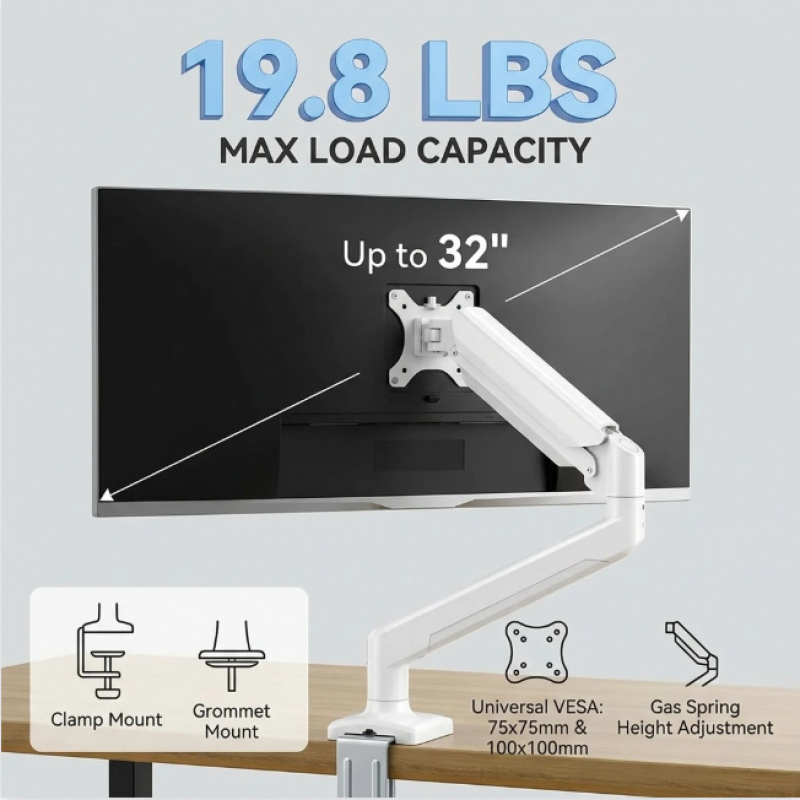 Ergonomic Single Monitor Arm 1 - Desk Setup Monitor Arm avis et prix