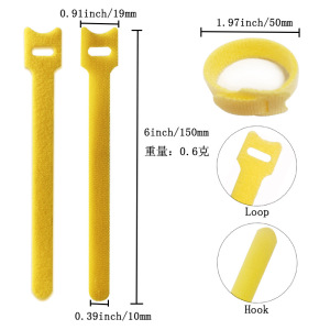 10Pcs Cord Ties Self-adhesive  - Cable Velcro Strap avis et prix