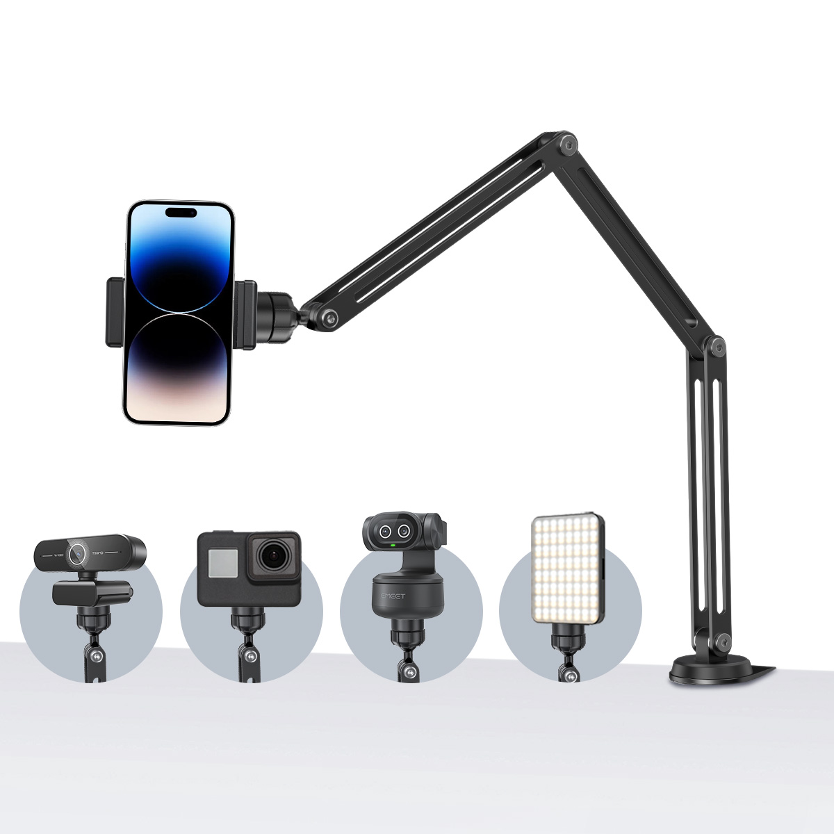EMEET Adjustable Boom Arm 1.5K - Desk Setup With Mic avis et prix