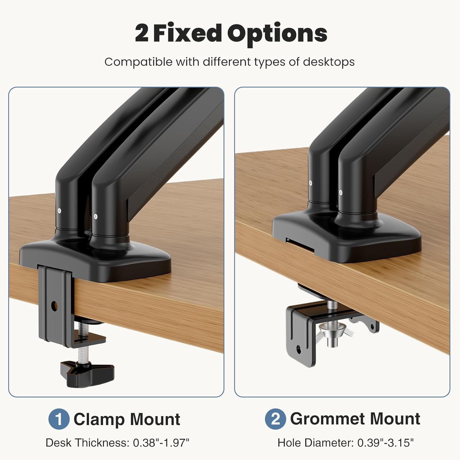 Set of 2 Dual Monitor Stand fo - Desk Setup Monitor Arm avis et prix