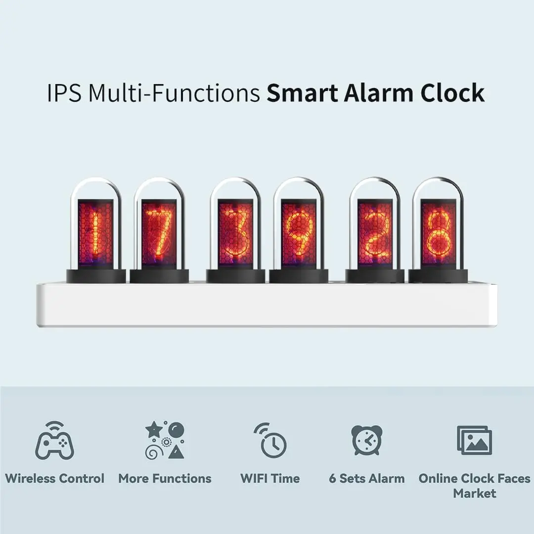 RGB Digital Alarm Clock, Nixie - Desk Setup Youtube avis et prix