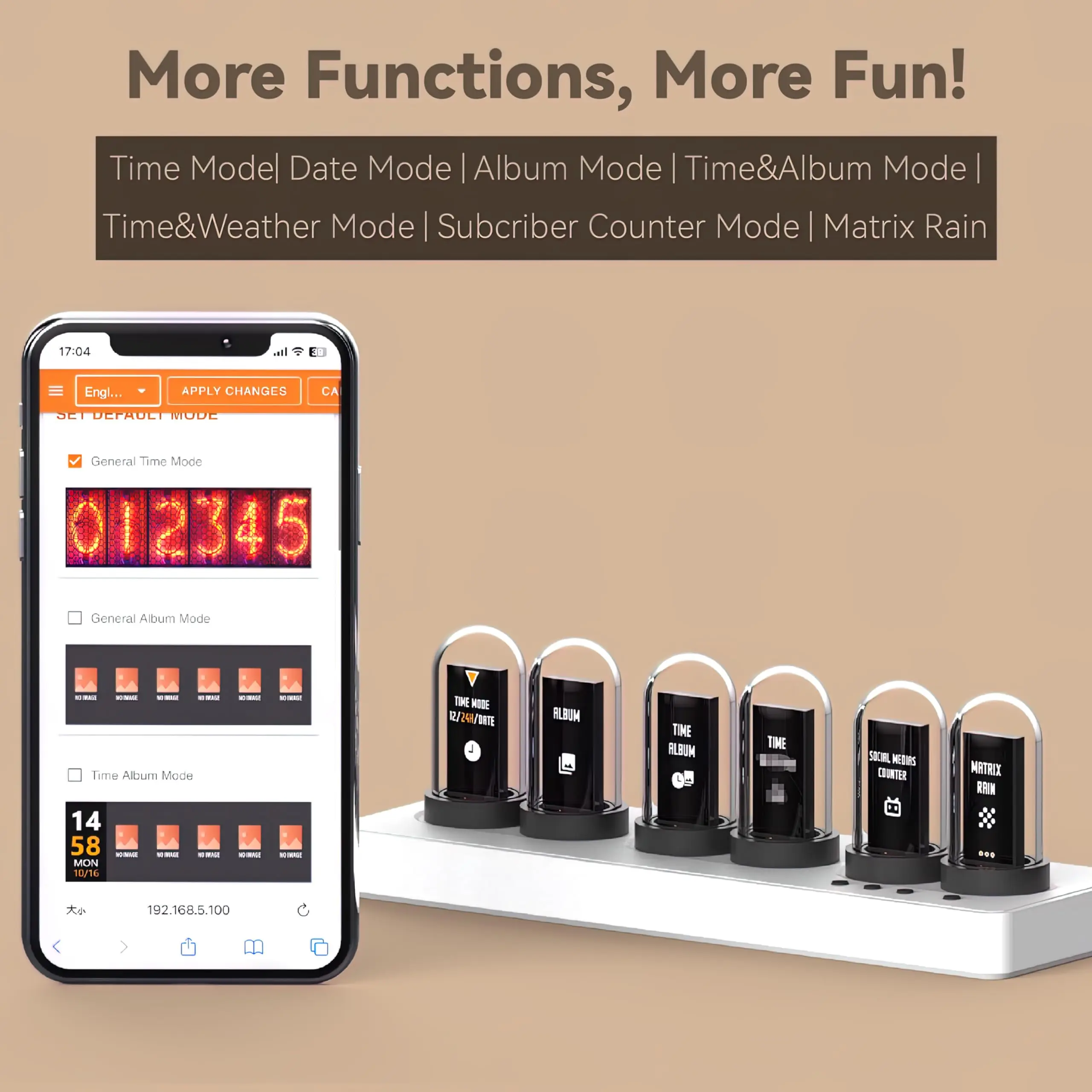 RGB Digital Alarm Clock, Nixie - Desk Setup Youtube avis et prix
