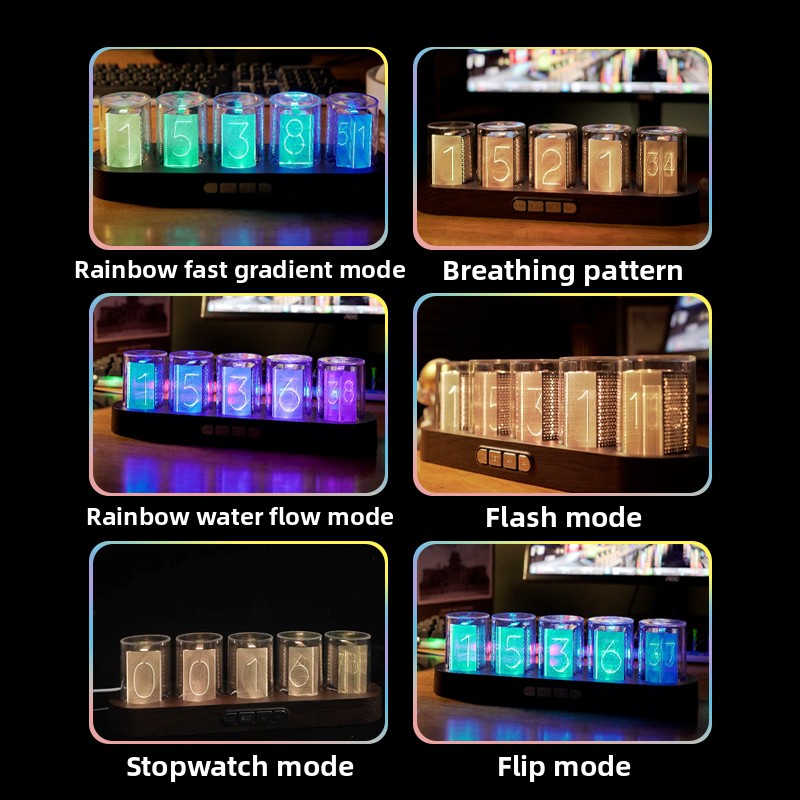 LED Nixie Tube Clock RGB Gamin - Desk Setup Youtube avis et prix