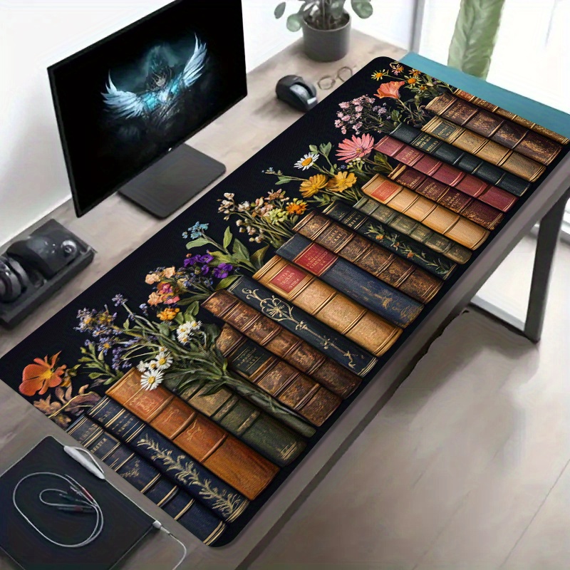 Large Gaming Mouse Pad Vintage - Desk Setup Books avis et prix