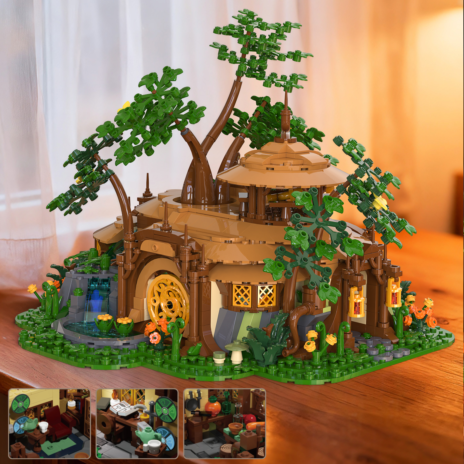 1854pcs Light-up Forest Castle - Desk Setup Build avis et prix