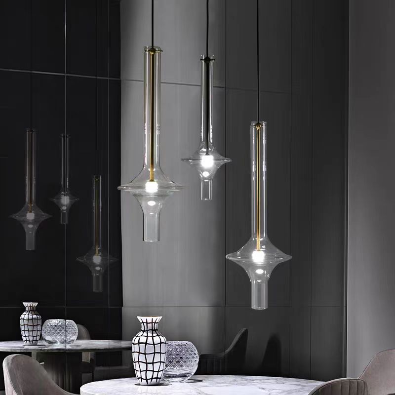 Nordic Glass Tube Pendant Ligh - Desk Setup Minimalist avis et prix