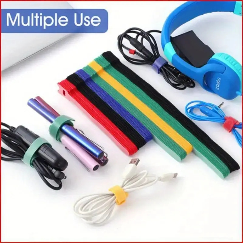 30Pcs Multicolor Reusable Velc - Cable Velcro Strap avis et prix