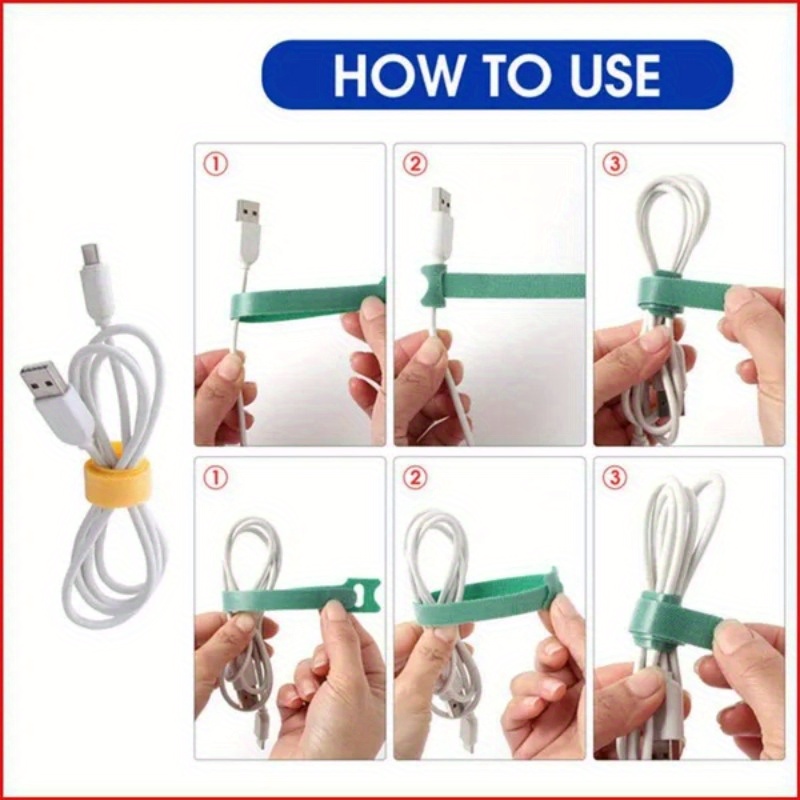 30Pcs Multicolor Reusable Velc - Cable Velcro Strap avis et prix