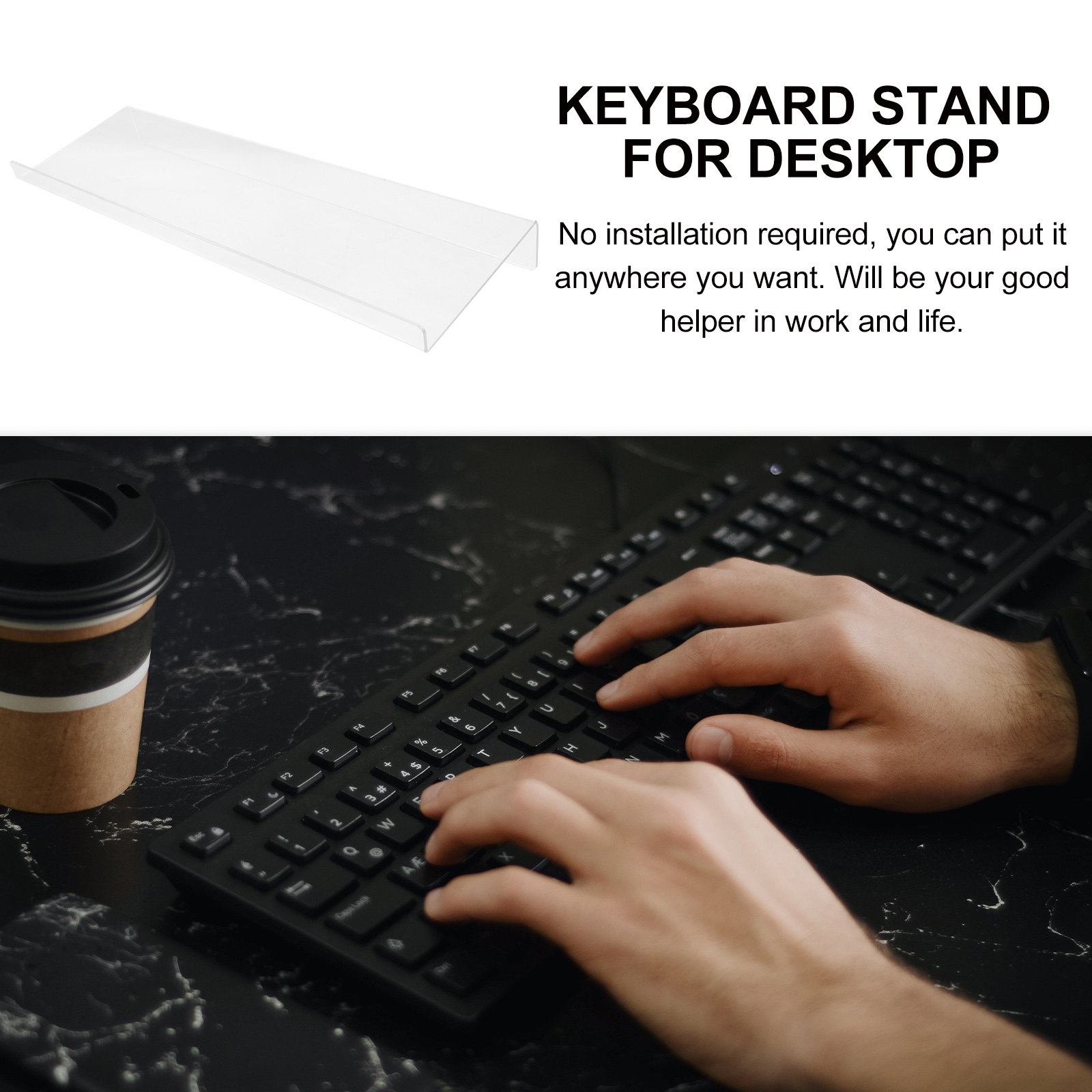 Acrylic Keyboard Stand for Des - Desk Setup Tablet avis et prix