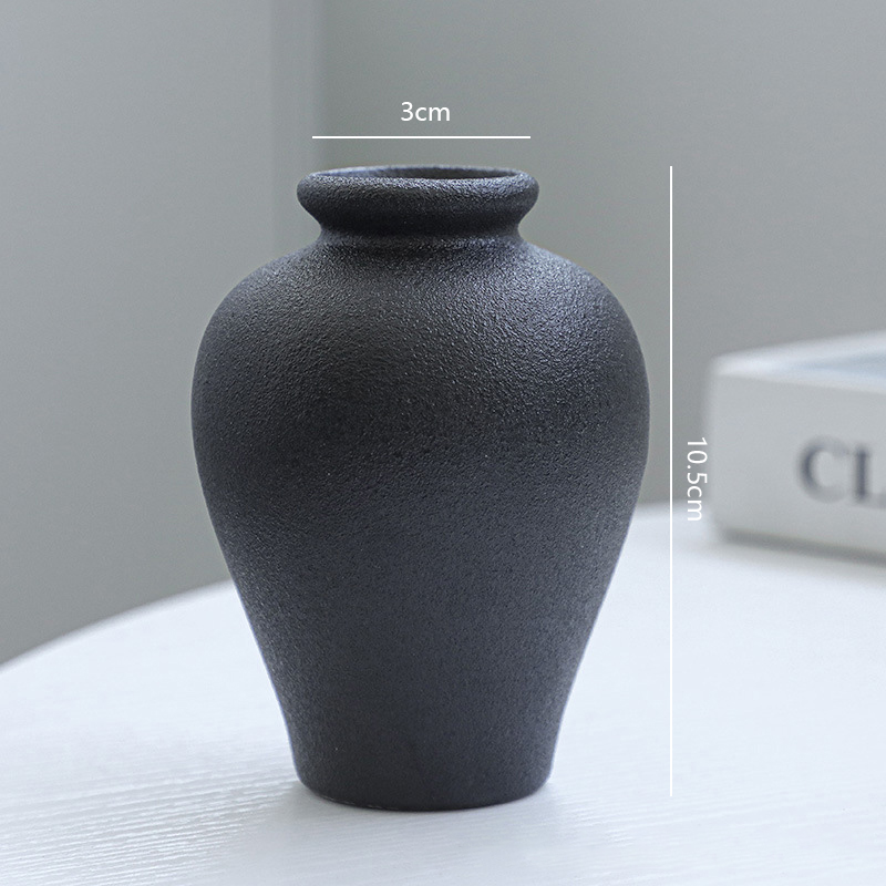 5Pcs Black Ceramic Vase Set Mo - Desk Setup Minimalist avis et prix