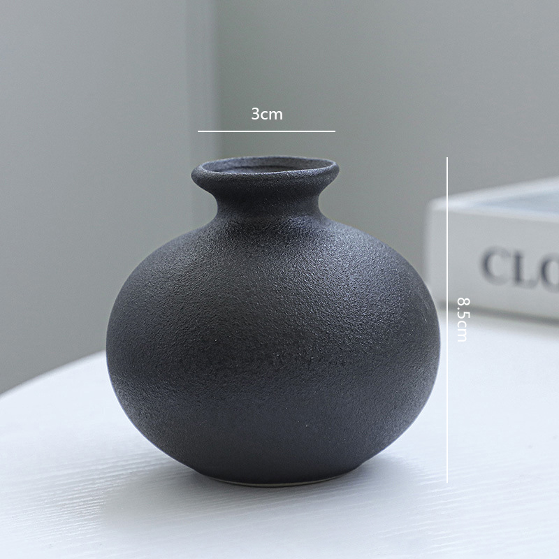 5Pcs Black Ceramic Vase Set Mo - Desk Setup Minimalist avis et prix