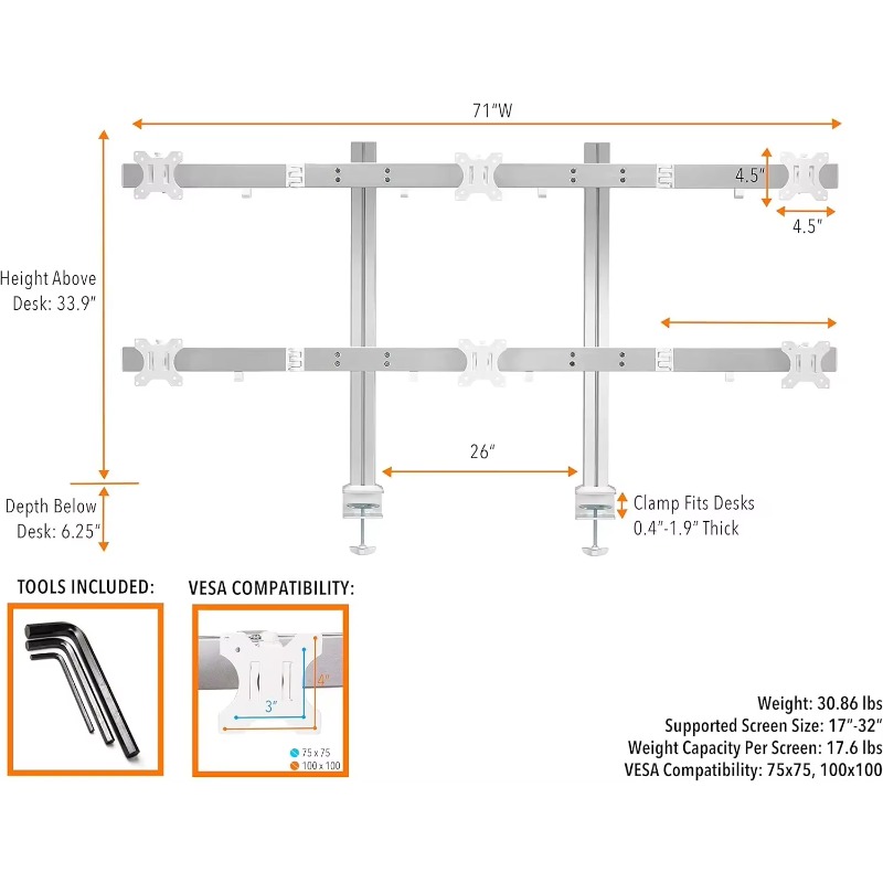 Popular 6 Monitor Mount Desk S - Desk Setup Monitor Arm avis et prix